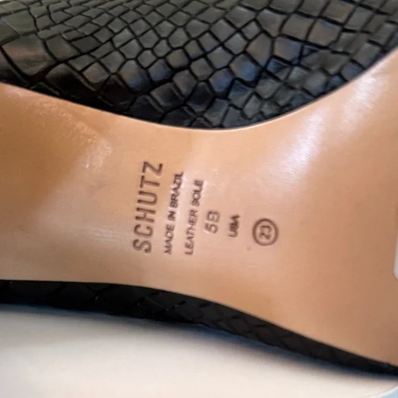 Schutz Maryana Black Croc Knee High Boots, NWOB, Size 5 - Picture 10 of 11